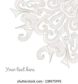 Invitation card. Template frame design for card.
