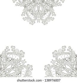 Invitation card. Template frame design for card.