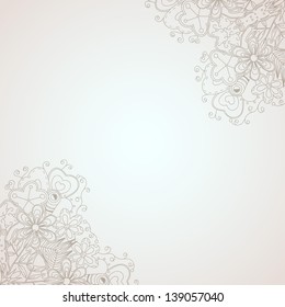 Invitation card. Template frame design for card.