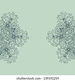 Invitation card. Template frame design for card.