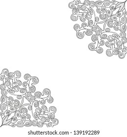 Invitation card. Template frame design for card.