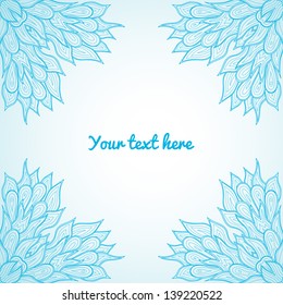 Invitation card. Template frame design for card.