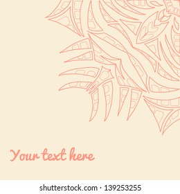 Invitation card. Template frame design for card.