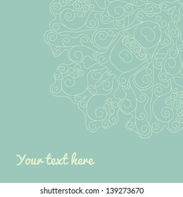 Invitation card. Template frame design for card.