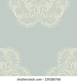 Invitation card. Template frame design for card.