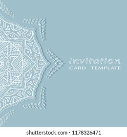 template greeting card mandala dot painting stock vector royalty