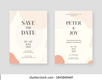 Invitation card template. Set of wedding invitation card template design. Vector decorative design background.
