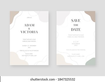 Wedding Invitation Card Rose Gold Color Stock Vector (royalty Free 