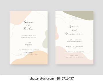 Wedding Invitation Card Rose Gold Color Stock Vector (Royalty Free ...