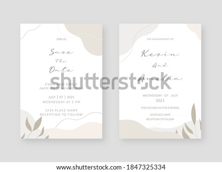 Invitation card template. Set of wedding invitation card template design. Vector decorative design background.