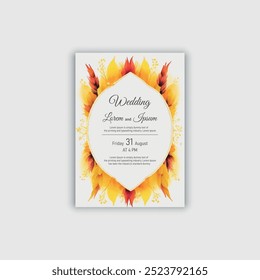 Invitation card template with wedding and birthday