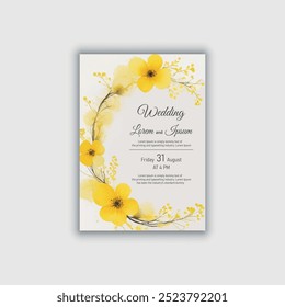 Invitation card template with wedding and birthday