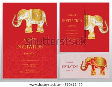Elephant Template | Invitation Card Templates Gold Elephant Patterned Stock Vector Elephant Template | Invitation Card Templates Gold Elephant Patterned Stock Vector