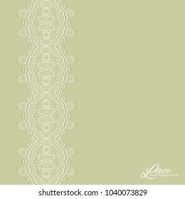 Invitation or Card templates set with lacy border, frame element. Decorative openwork filigree art, lace background for Wedding, Valentine's day greeting cards, Birthday Invitations
