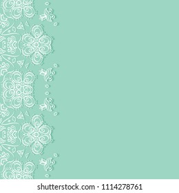 Invitation or Card templates set with lacy border, frame element. Decorative openwork filigree art, lace background for Wedding, Valentine's day greeting cards, Birthday Invitations