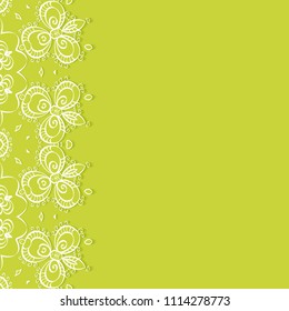 Invitation or Card templates set with lacy border, frame element. Decorative openwork filigree art, lace background for Wedding, Valentine's day greeting cards, Birthday Invitations