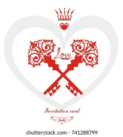 Invitation card for Valentines day