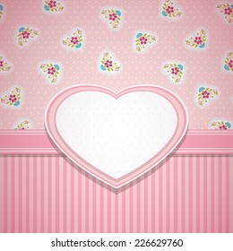 Invitation, card for Valentine's Day or card about love.
