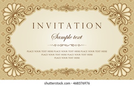 Invitation Card Stock Vector (royalty Free) 362451539 