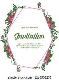 Invitation card vector design with floral style vector art