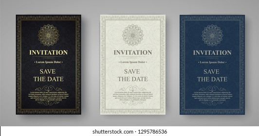 Invitation card vector design - vintage style