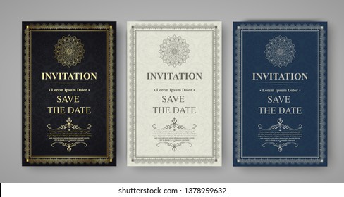 Invitation card vector design - vintage style