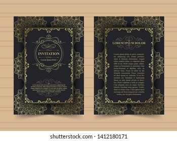 Invitation card vector design - vintage style