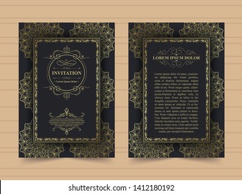 Invitation card vector design - vintage style