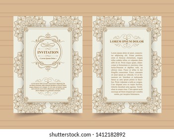 Invitation card vector design - vintage style