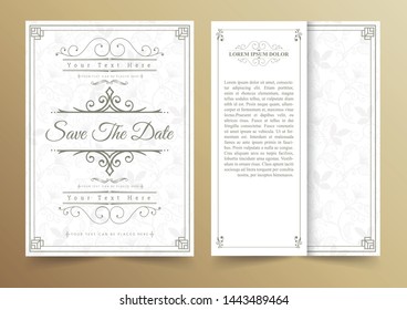 Invitation card vector design - vintage style