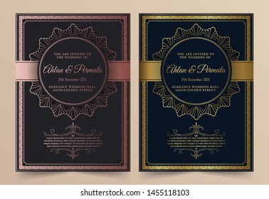 Invitation card vector design - vintage style