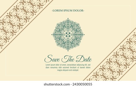 Invitation card vector design vintage style
