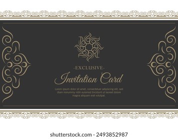 Invitation card vector design vintage style