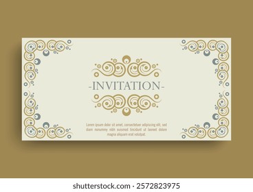 Invitation card vector design vintage style
