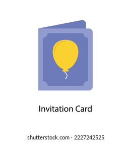Invitation Card vector Flat  Icons. Simple stock illustration