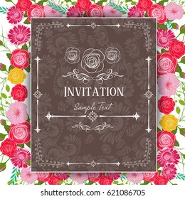 Invitation card vector illustration