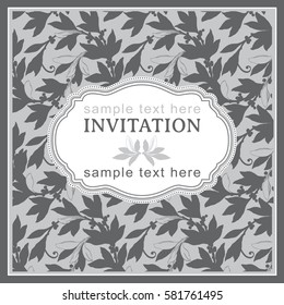 Invitation card. Vector card with inscriptions  at retro style