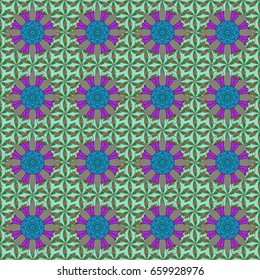 Invitation card. Vector vintage pattern. Mandala colored on a background.