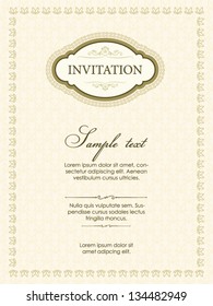 Invitation card vintage design