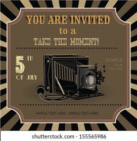 invitation card, vintage stile