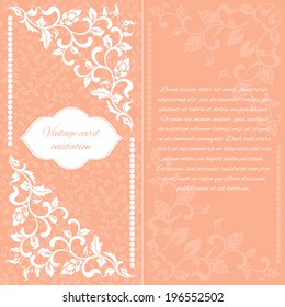 Invitation card in vintage style