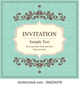 invitation card vintage style