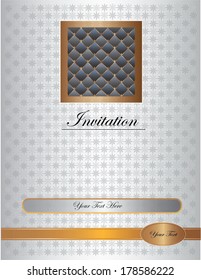  invitation card or Wedding card or invitation with abstract background Greeting postcard in or retro vector Elegance pattern with illustration vintage style Valentine anniversary ~