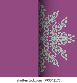 Invitation card for the wedding, anniversary, birthday and other holidays. Illustrations on a purple background with place for text. Can be used as a brochure, signboard, advertisement. EPS10