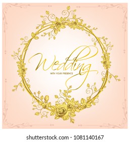 invitation card wedding card.illustration vector