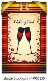 Invitation card for wedding or congratulation