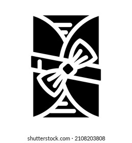 invitation card at wedding day glyph icon vector. invitation card at wedding day sign. isolated contour symbol black illustration