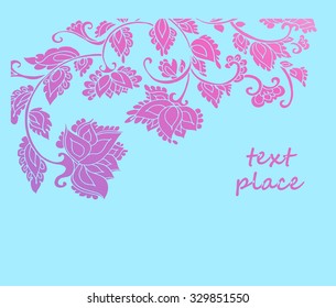 Invitation card , wedding card with flowers. Floral design, vector illustration .