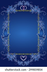 Invitation card, wedding card on the document for registration.