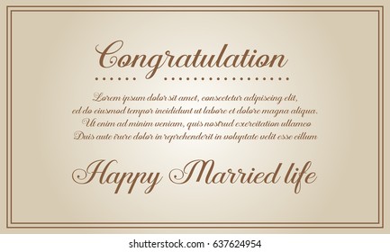 Invitation card for wedding style collection